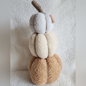 New fall harvest Halloween Thanksgiving 14' Fabric Pumpkin Stack of 3 Home decor